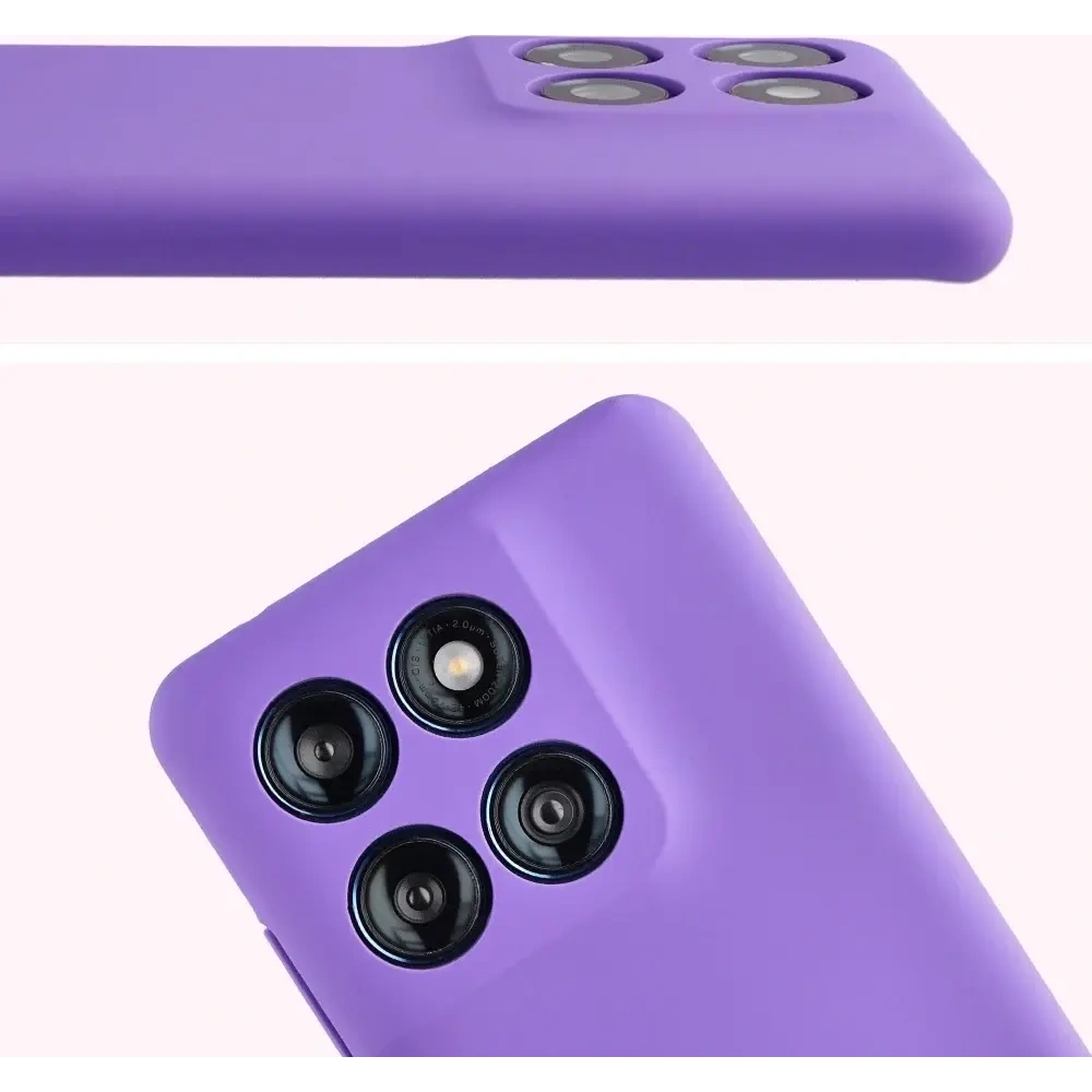 Silikonowe etui Bizon Soft Case do Motorola Edge 60 Fusion / 60 fioletowe