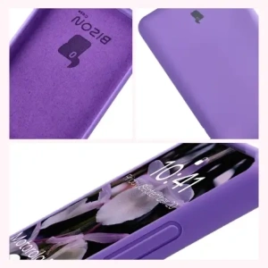 Silikonowe etui Bizon Soft Case do Motorola Edge 60 Fusion / 60 fioletowe
