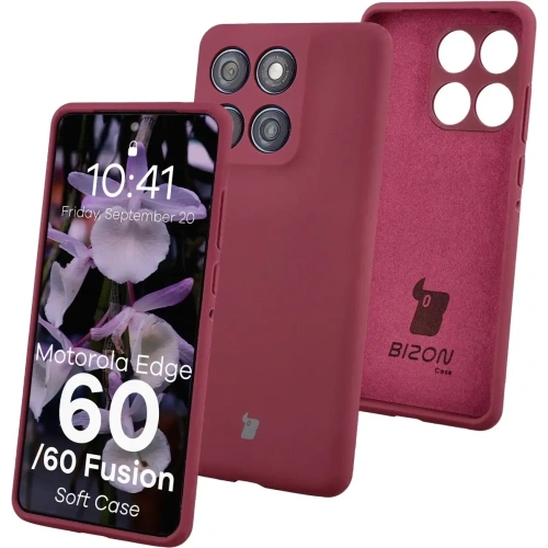 Silikonowe etui Bizon Soft Case do Motorola Edge 60 Fusion / 60 ciemnofioletowe