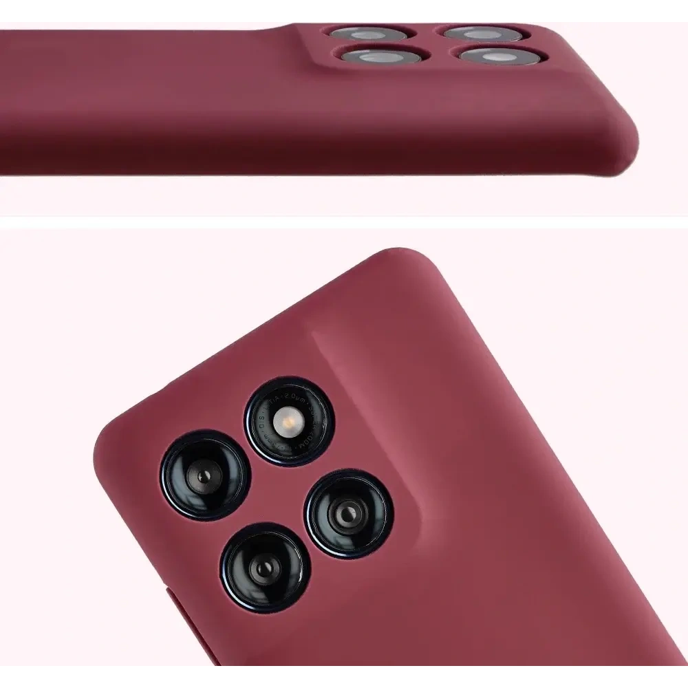 Silikonowe etui Bizon Soft Case do Motorola Edge 60 Fusion / 60 ciemnofioletowe