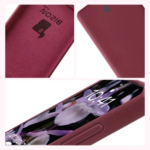 Silikonowe etui Bizon Soft Case do Motorola Edge 60 Fusion / 60 ciemnofioletowe