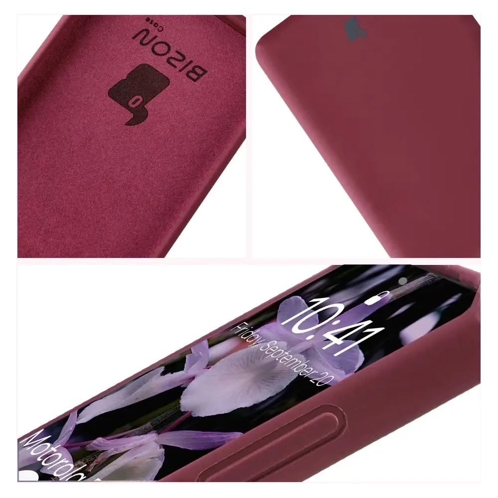 Silikonowe etui Bizon Soft Case do Motorola Edge 60 Fusion / 60 ciemnofioletowe