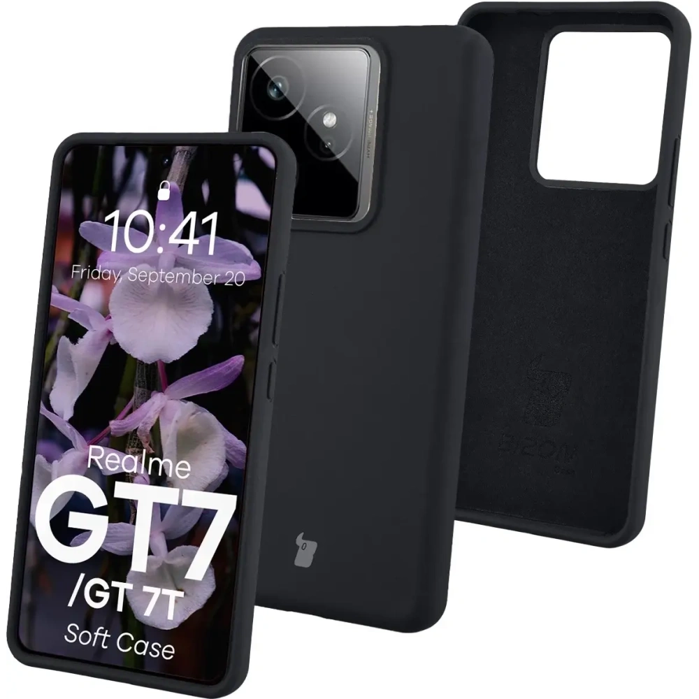 Silikonowe etui Bizon Soft Case do Realme GT 7 / 7T czarne