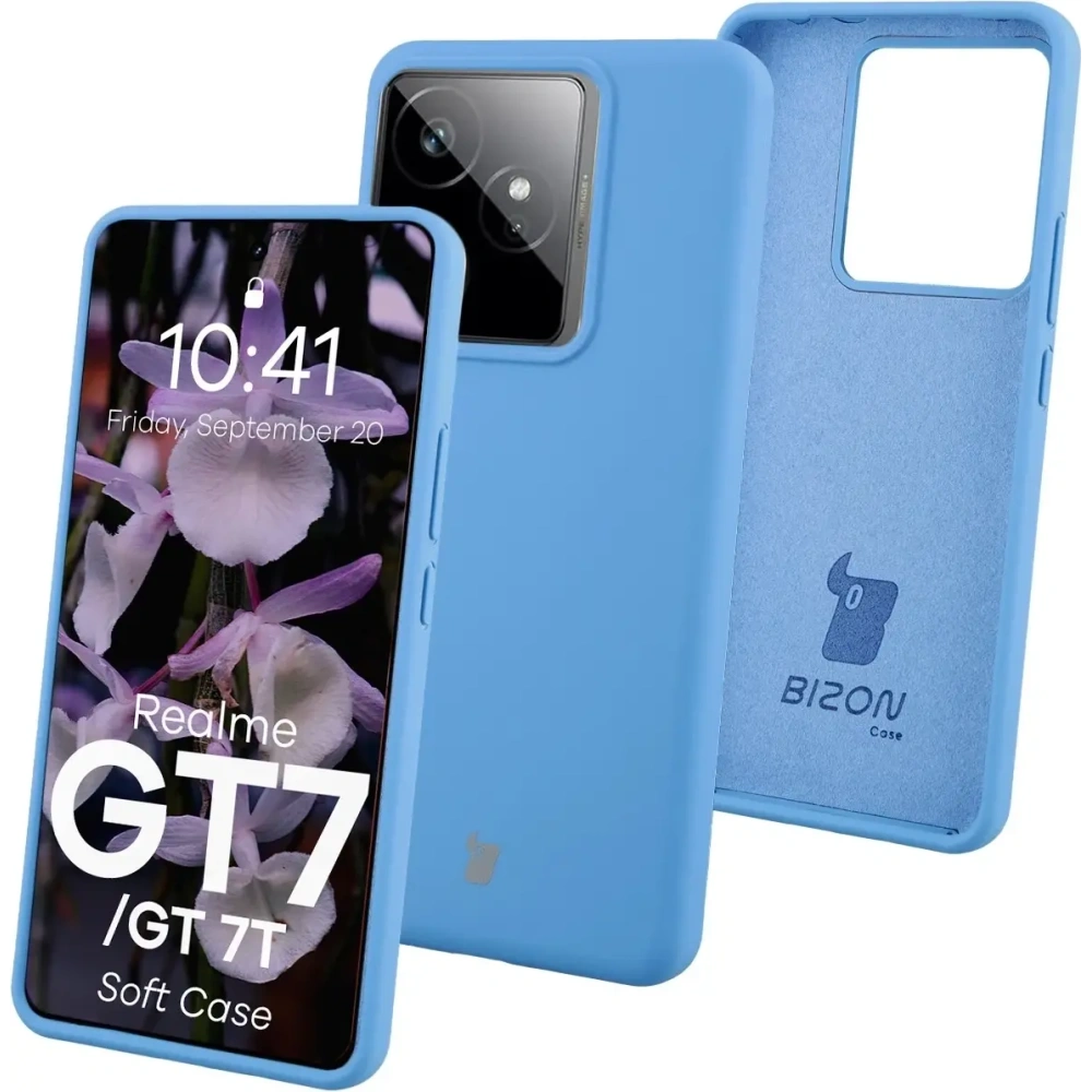 Silikonowe etui Bizon Soft Case do Realme GT 7 / 7T niebieskie