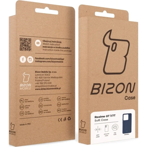 Silikonowe etui Bizon Soft Case do Realme GT 7 / 7T ciemnoniebieskie