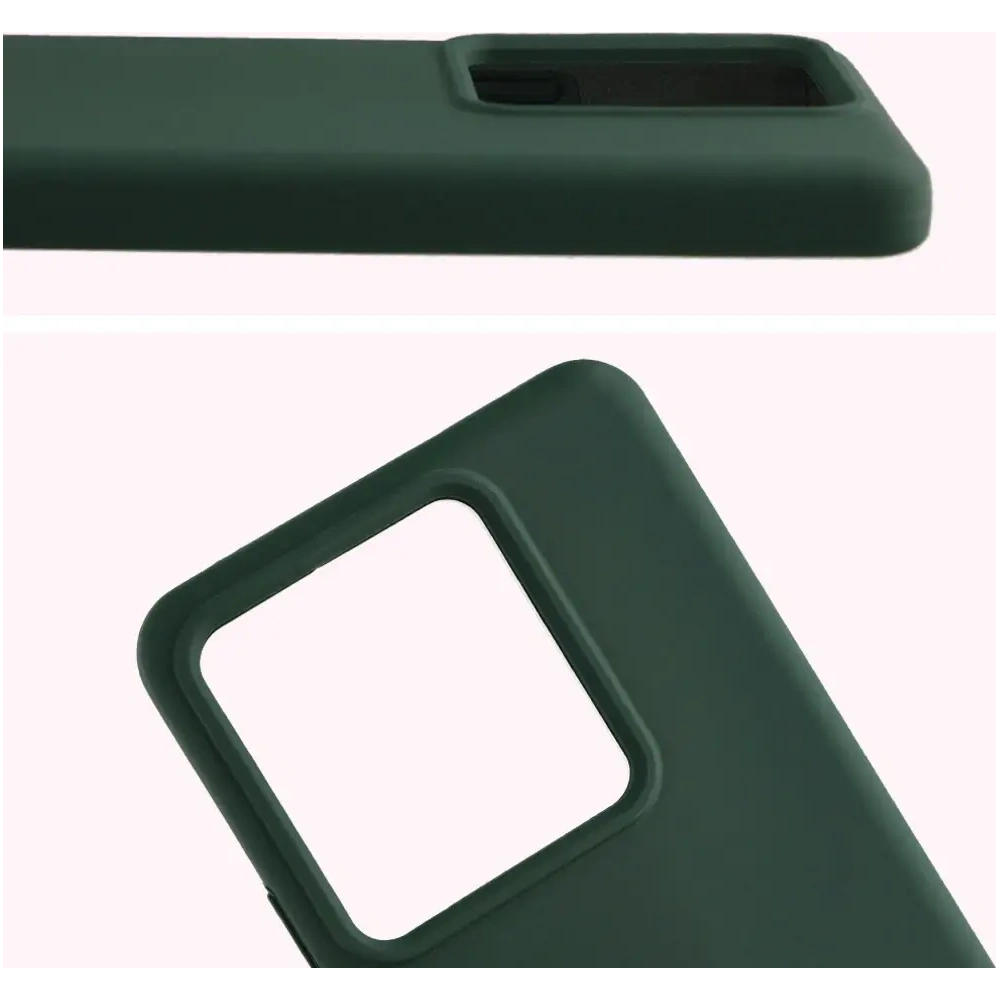 Silikonowe etui Bizon Soft Case do Realme GT 7 / 7T ciemnozielone