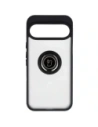Etui z uchwytem na palec Bizon Case Hybrid Ring do Google Pixel 10 Pro XL przydymione z czarną ramką
