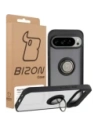 Etui z uchwytem na palec Bizon Case Hybrid Ring do Google Pixel 10 Pro XL przydymione z czarną ramką