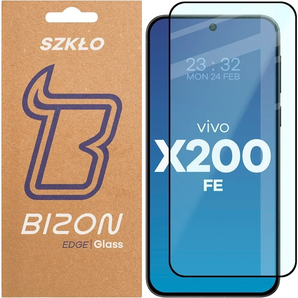 Szkło hartowane Bizon Glass Edge 2 do Vivo X200 FE czarna ramka
