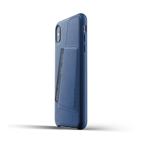 Kup Etui Mujjo Full Leather Wallet Apple iPhone Xs Max (modré) - MUJ033BLU - {ean13} - Sklep Home Screen
