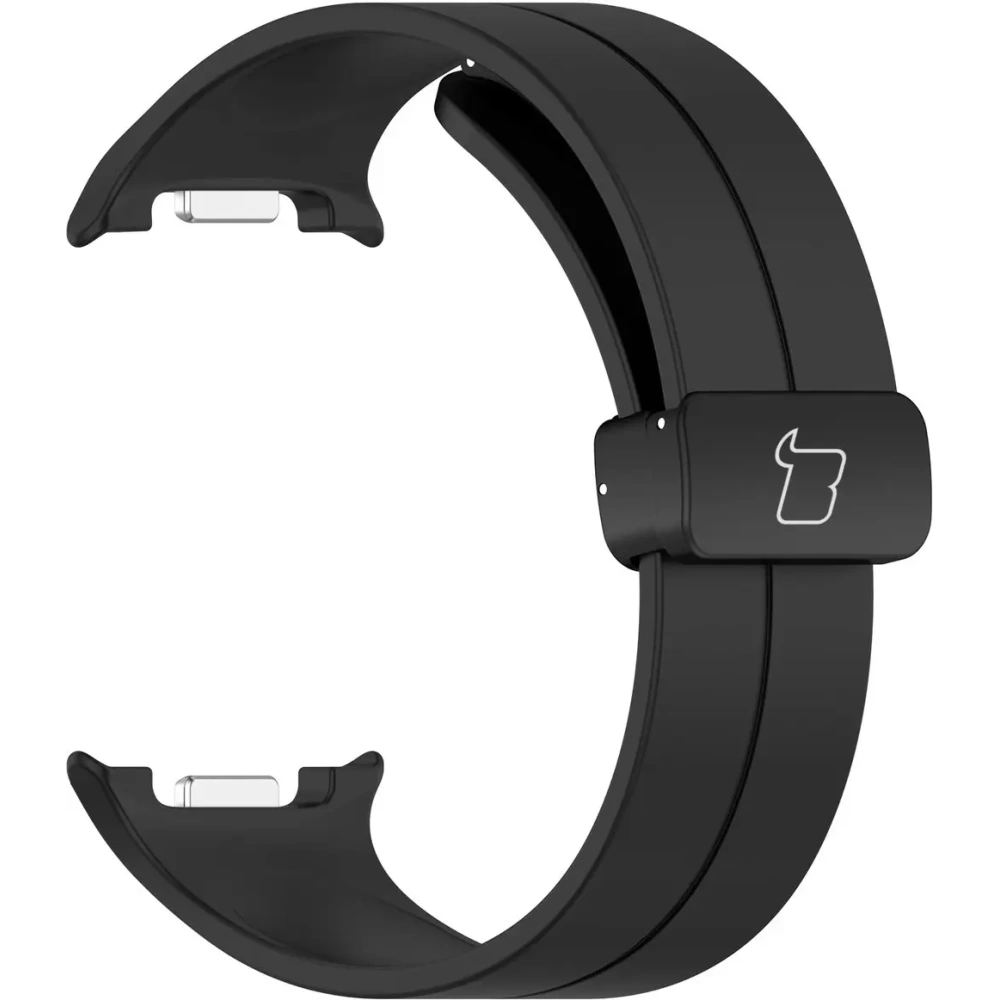 Silikonowy pasek Bizon Strap Watch Silicone L do Samsung Galaxy Watch 8 40mm / 44mm / 8 Classic 46mm czarny