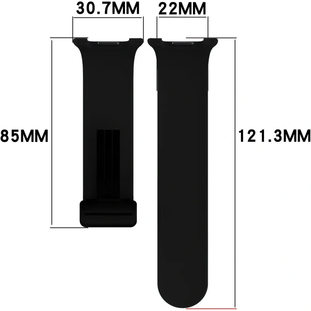 Silikonowy pasek Bizon Strap Watch Silicone L do Samsung Galaxy Watch 8 40mm / 44mm / 8 Classic 46mm czarny