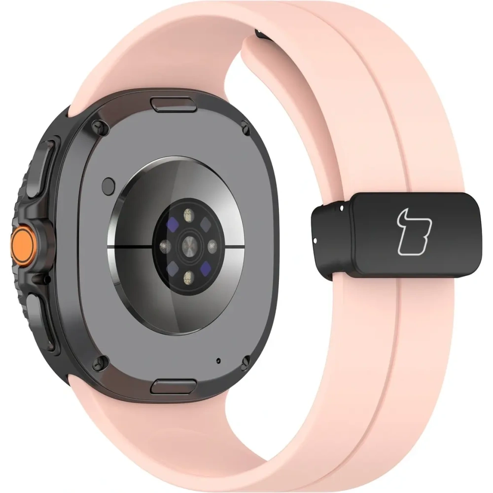 Silikonowy pasek Bizon Strap Watch Silicone L do Samsung Galaxy Watch 8 40mm / 44mm / 8 Classic 46mm różowy