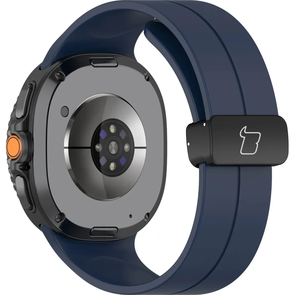 Silikonowy pasek Bizon Strap Watch Silicone L do Samsung Galaxy Watch 8 40mm / 44mm / 8 Classic 46mm granatowy