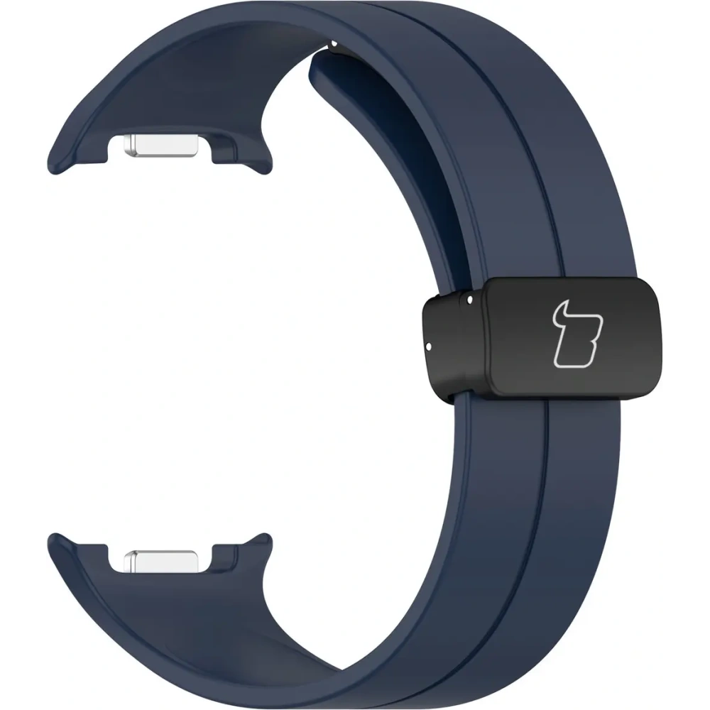 Silikonowy pasek Bizon Strap Watch Silicone L do Samsung Galaxy Watch 8 40mm / 44mm / 8 Classic 46mm granatowy