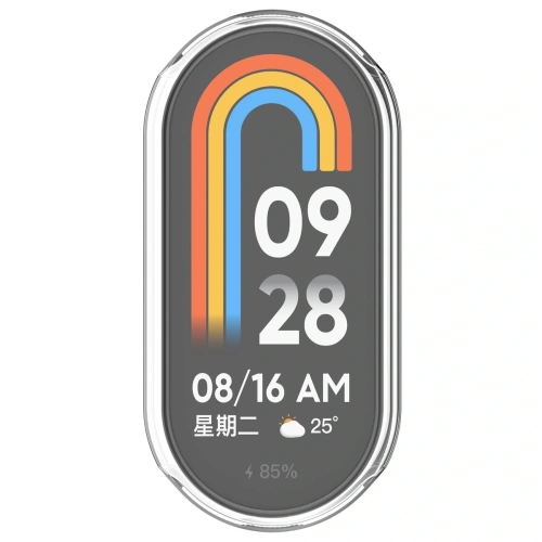 Etui z osłoną ekranu Bizon Case Watch Felipe do Xiaomi Smart Band 10 przezroczyste