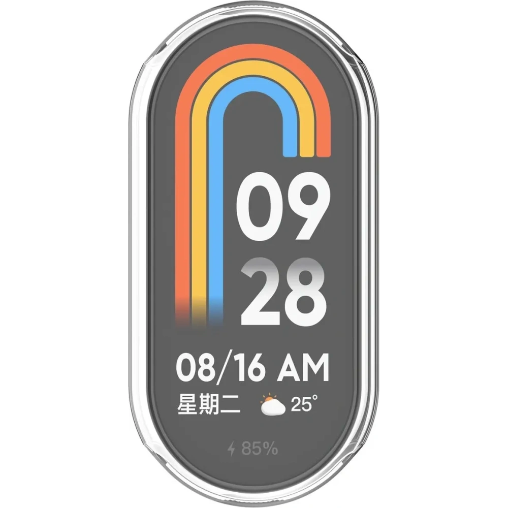 Etui z osłoną ekranu Bizon Case Watch Felipe do Xiaomi Smart Band 10 przezroczyste