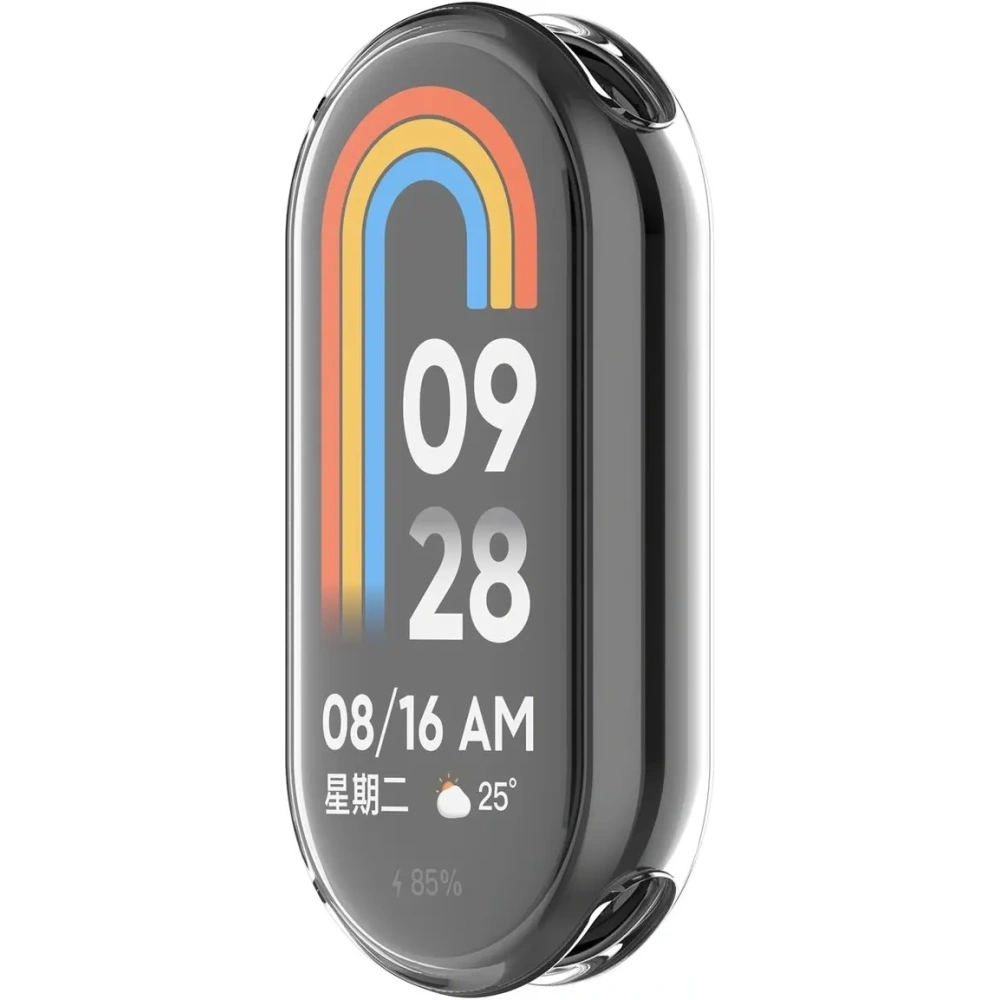 Etui z osłoną ekranu Bizon Case Watch Felipe do Xiaomi Smart Band 10 przezroczyste