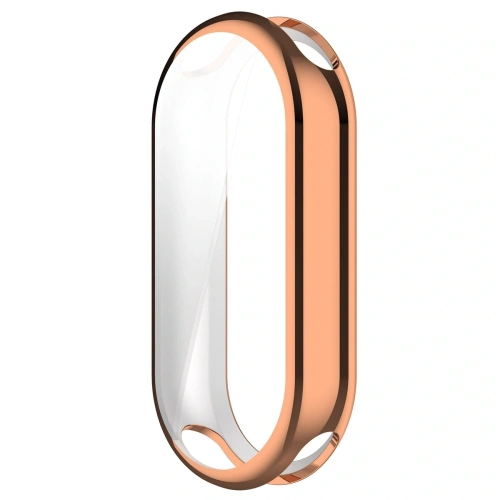 Etui z osłoną ekranu Bizon Case Watch Felipe do Xiaomi Smart Band 10 różowozłote