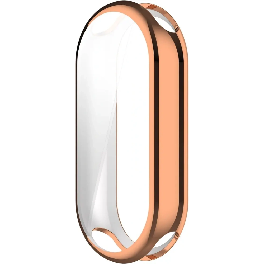 Etui z osłoną ekranu Bizon Case Watch Felipe do Xiaomi Smart Band 10 różowozłote