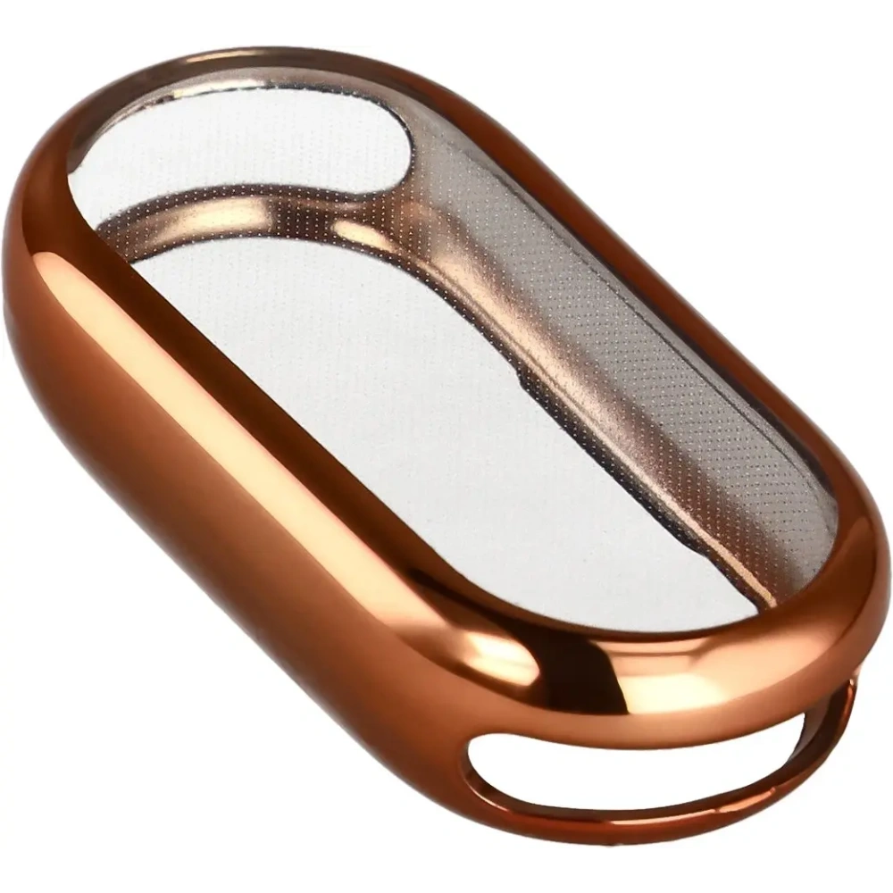 Etui z osłoną ekranu Bizon Case Watch Felipe do Xiaomi Smart Band 10 różowozłote