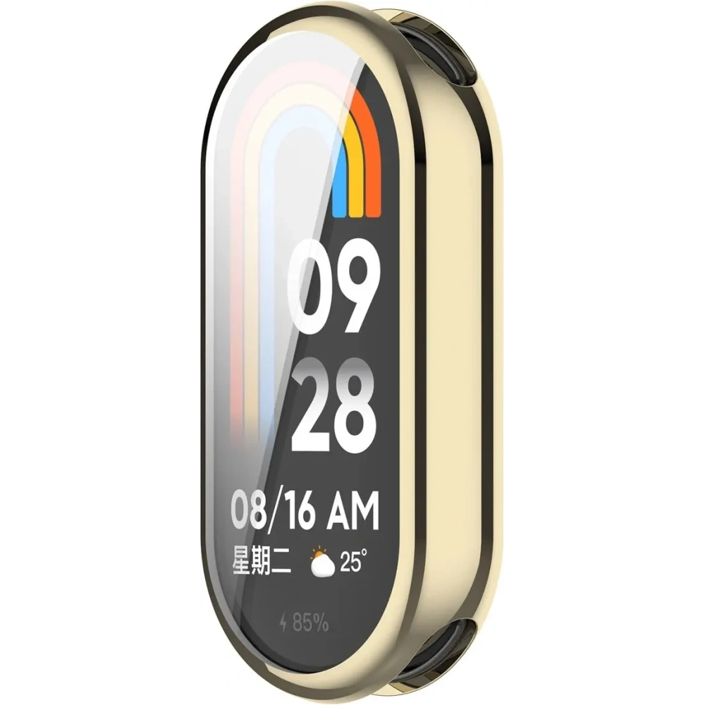 Etui z osłoną ekranu Bizon Case Watch Felipe do Xiaomi Smart Band 10 złote