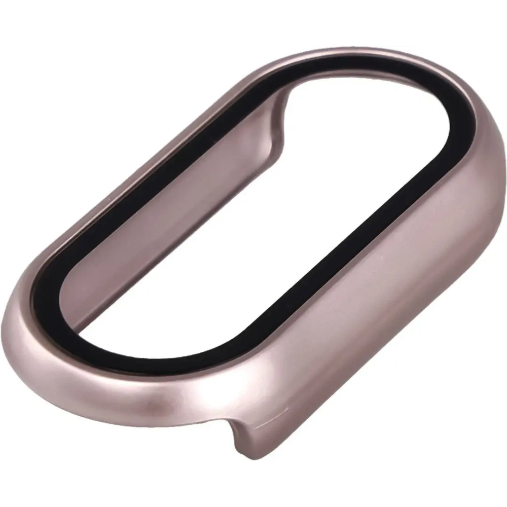 Etui ze szkłem do zegarka Bizon Case+Glass Watch do Xiaomi Smart Band 10 jasnoróżowe