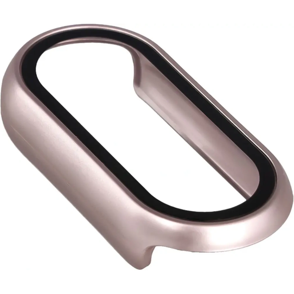 Etui ze szkłem do zegarka Bizon Case+Glass Watch do Xiaomi Smart Band 10 jasnoróżowe