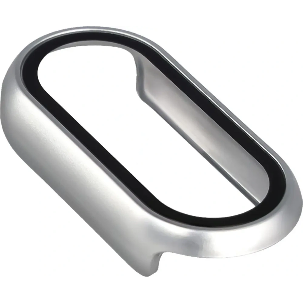 Etui ze szkłem do zegarka Bizon Case+Glass Watch do Xiaomi Smart Band 10 srebrne