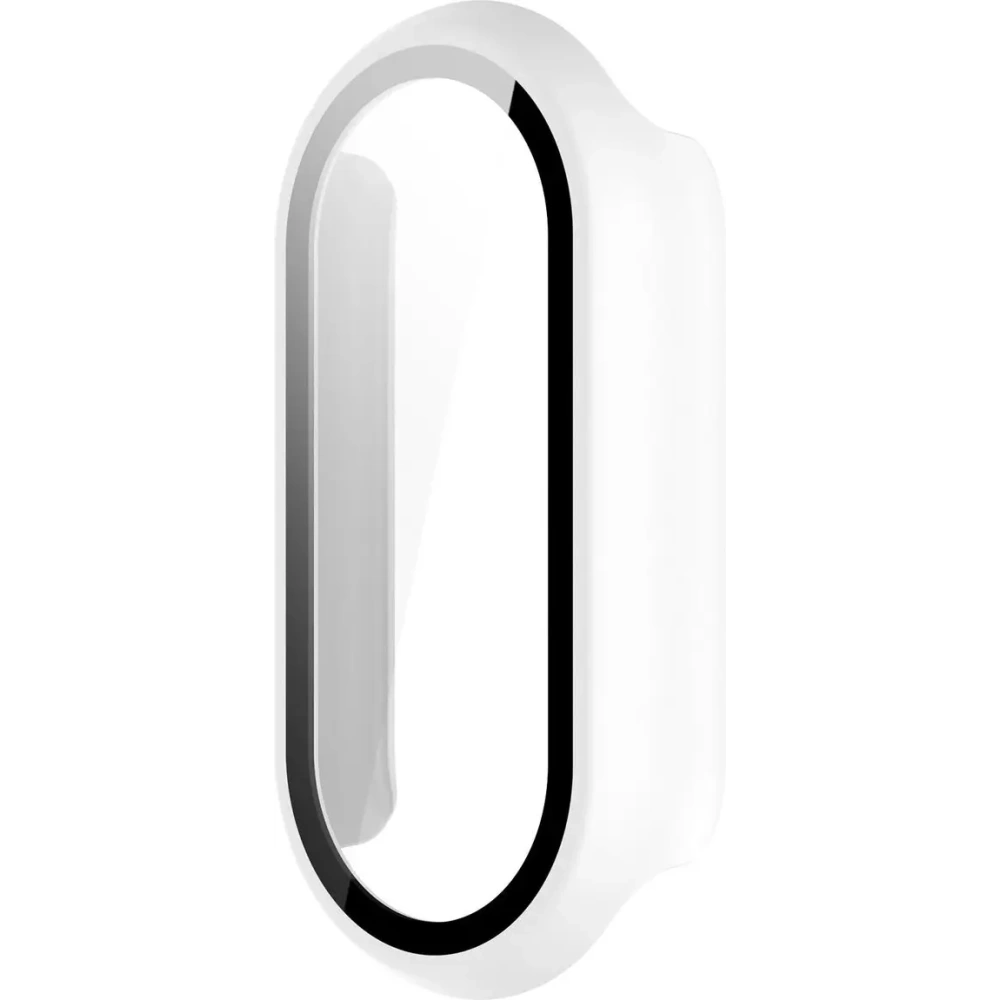 Etui ze szkłem do zegarka Bizon Case+Glass Watch do Xiaomi Smart Band 10 białe