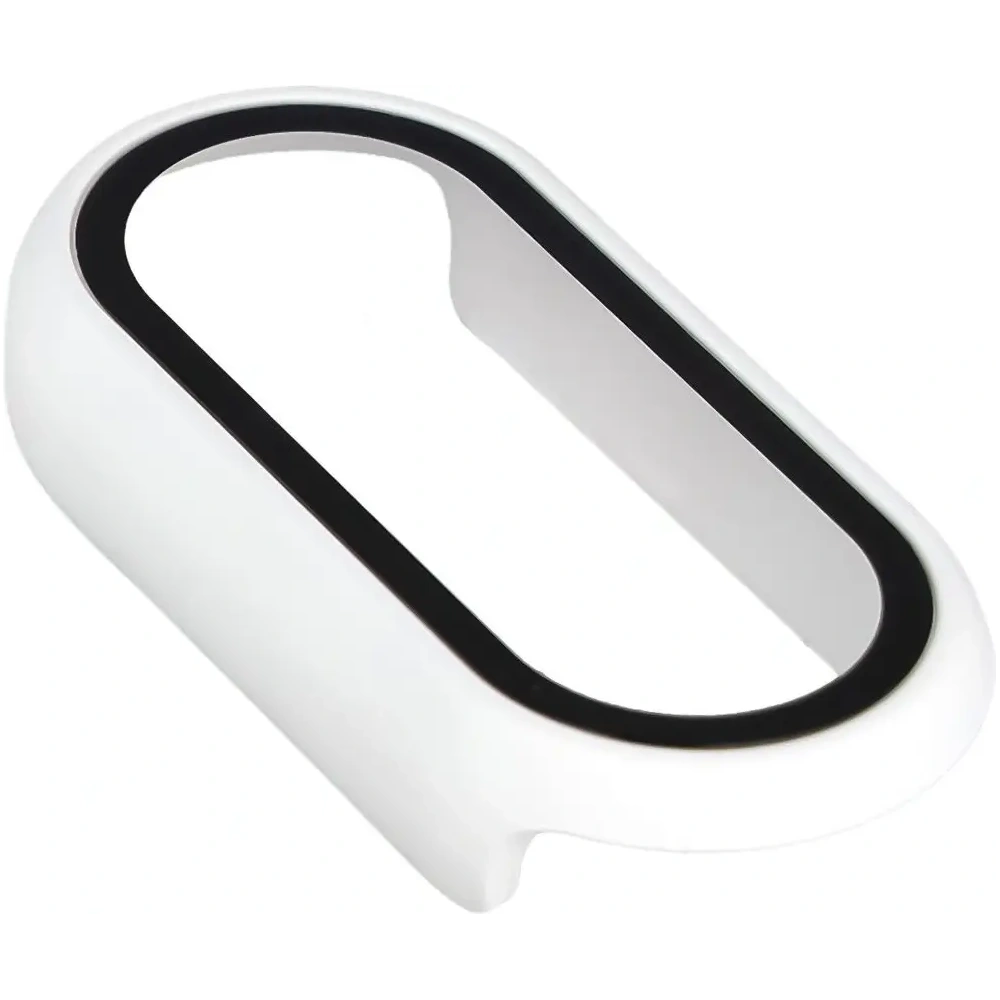 Etui ze szkłem do zegarka Bizon Case+Glass Watch do Xiaomi Smart Band 10 białe