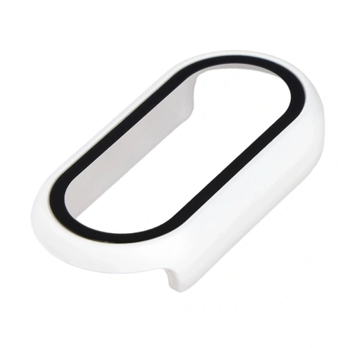 Etui ze szkłem do zegarka Bizon Case+Glass Watch do Xiaomi Smart Band 10 białe