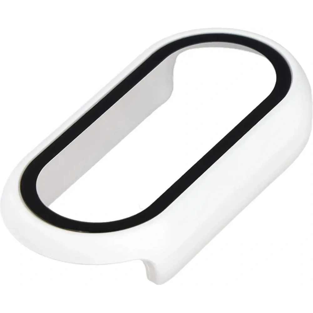 Etui ze szkłem do zegarka Bizon Case+Glass Watch do Xiaomi Smart Band 10 białe