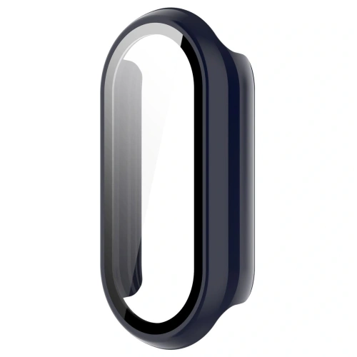 Etui ze szkłem do zegarka Bizon Case+Glass Watch do Xiaomi Smart Band 10 niebieskie