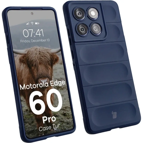 Pancerne etui Bizon Case Tur do Motorola Edge 60 Pro granatowe