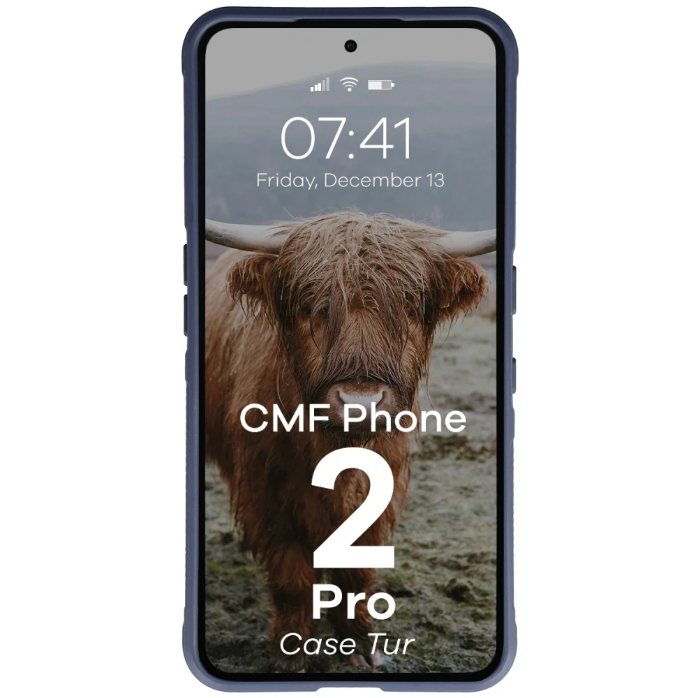 Pancerne etui Bizon Case Tur do Nothing CMF Phone 2 Pro granatowe