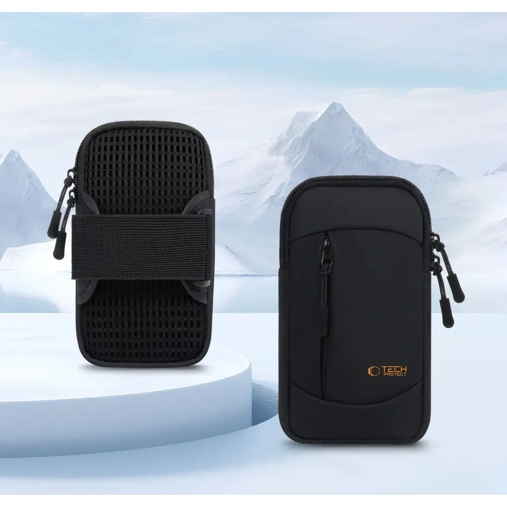 Pokrowiec na ramię Tech-Protect M6 Universal Sport Armband Black/orange