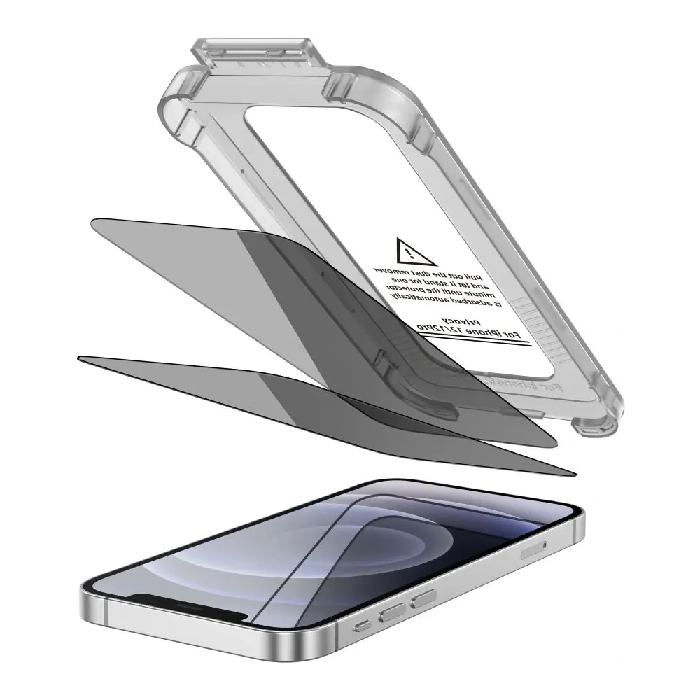 Szkło prywatyzujące Tech-Protect Quick Set Spy+ do Apple iPhone 12 / 12 Pro Privacy [2 PACK]