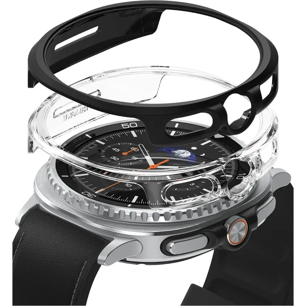 Nakładka Ringke Slim do Samsung Galaxy Watch 8 Classic 46mm Clear & Matte Black [2 PACK]