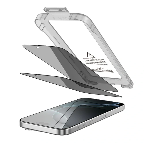 Szkło prywatyzujące Tech-Protect Quick Set Spy+ do Apple iPhone 16 Pro Max Privacy [2 PACK]