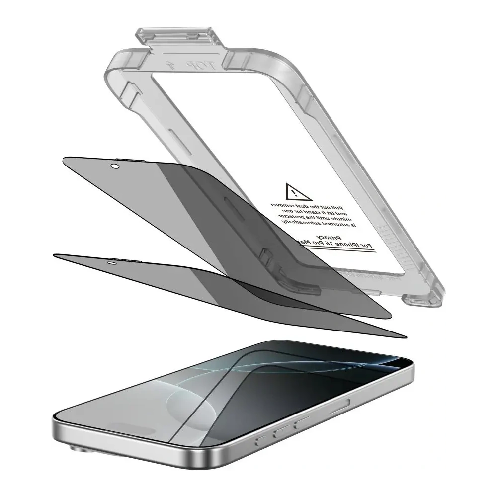 Szkło prywatyzujące Tech-Protect Quick Set Spy+ do Apple iPhone 16 Pro Max Privacy [2 PACK]