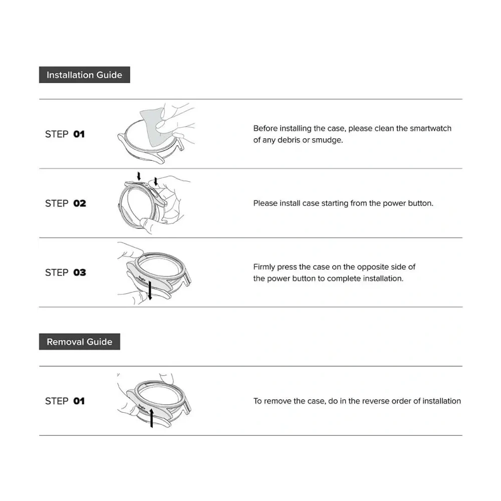 Nakładka Ringke Slim do Samsung Galaxy Watch 8 Classic 46mm Clear & Matte Black [2 PACK]