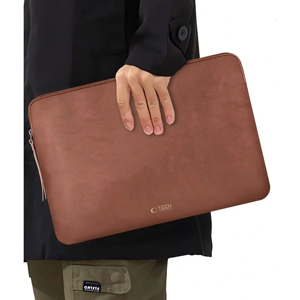 Torba Tech-Protect Fleece Laptop 15-16 Brown