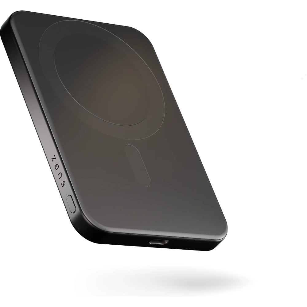 Powerbank magnetyczny ZENS Slim Qi2 Aluminium Powerbank 5000 mAh MagSafe / Qi2 (black)