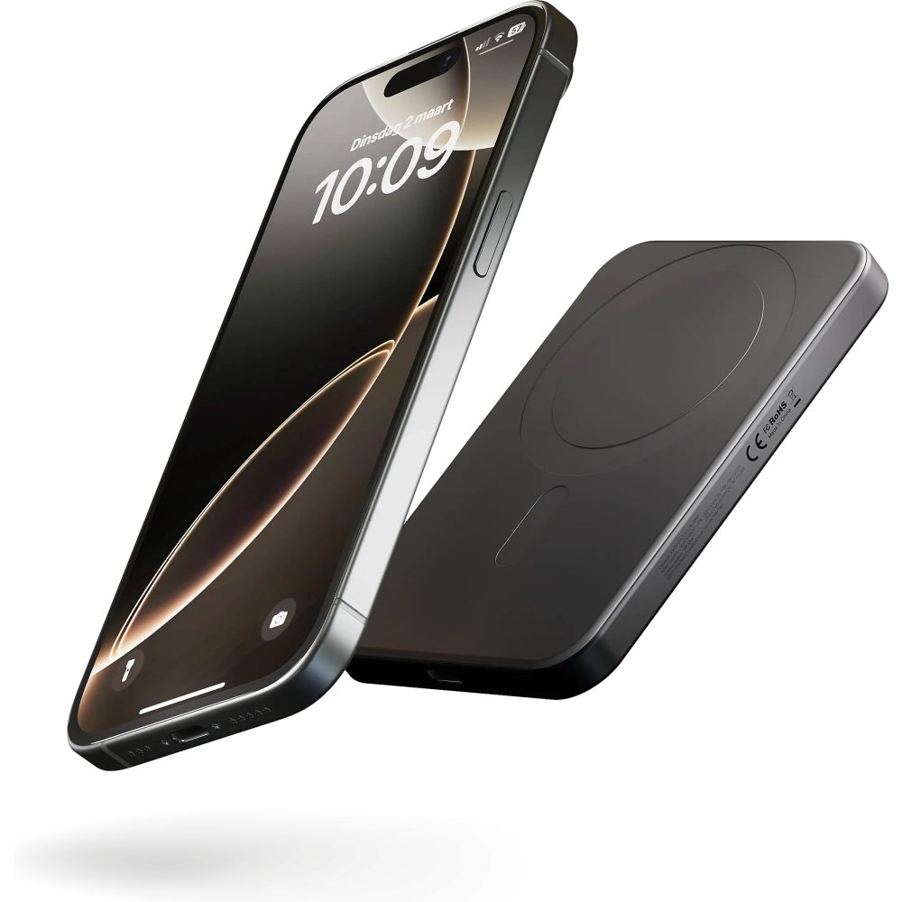 Powerbank magnetyczny ZENS Slim Qi2 Aluminium Powerbank 5000 mAh MagSafe / Qi2 (black)