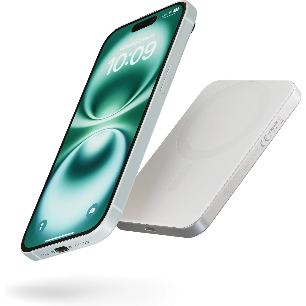 Powerbank magnetyczny ZENS Slim Qi2 Aluminium Powerbank 5000 mAh MagSafe / Qi2 (white)