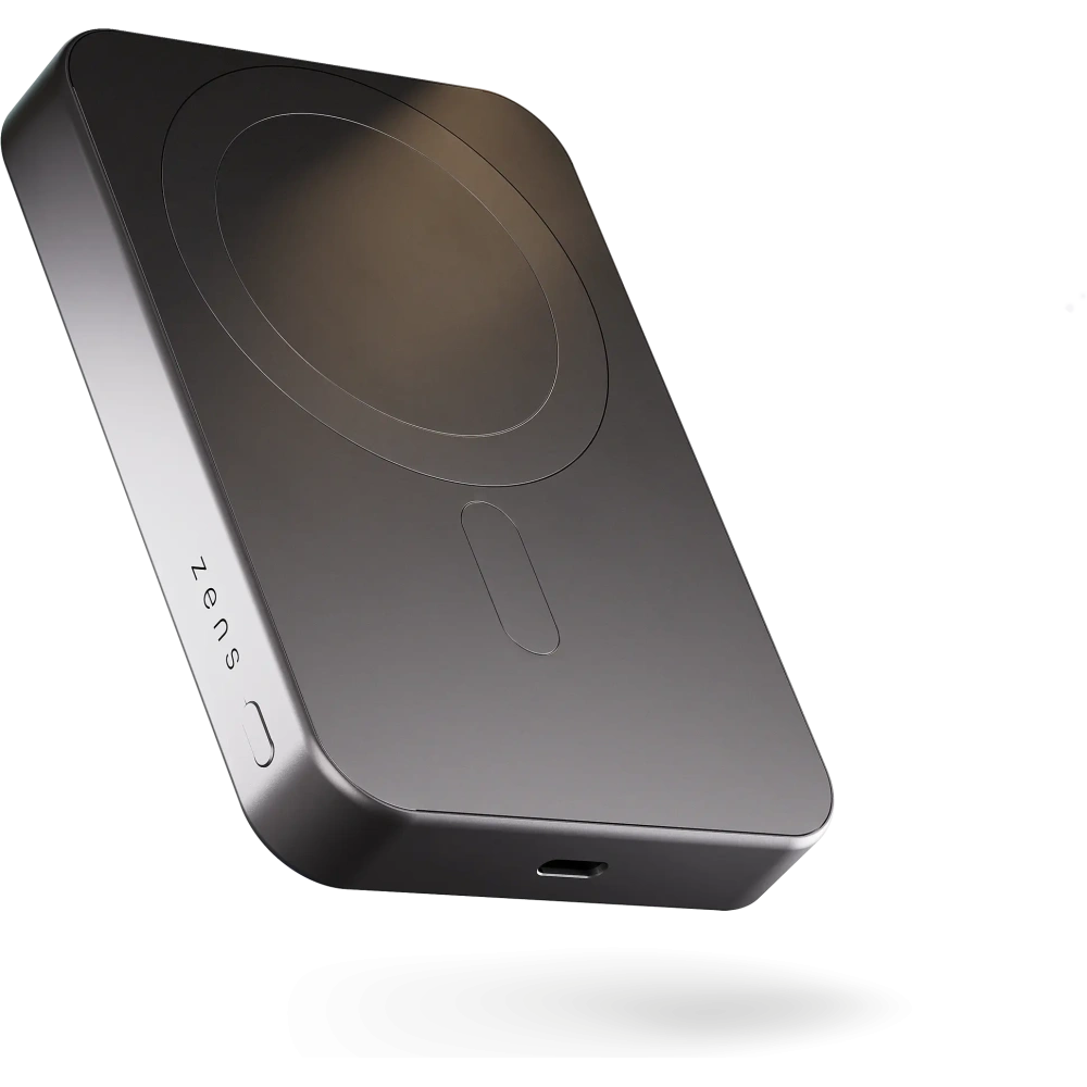 Powerbank magnetyczny ZENS Slim Qi2 Aluminium Powerbank 10000 mAh MagSafe / Qi2 (black)
