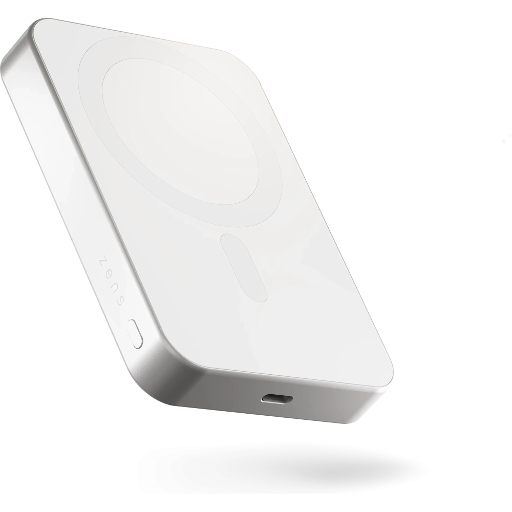 Powerbank magnetyczny ZENS Slim Qi2 Aluminium Powerbank 10000 mAh MagSafe / Qi2 (white)