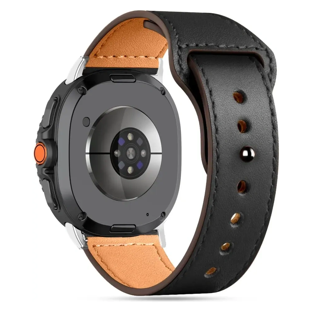 Pasek Tech-Protect Leatherfit do Samsung Galaxy Watch 8 / Classic 40/44/46mm Black