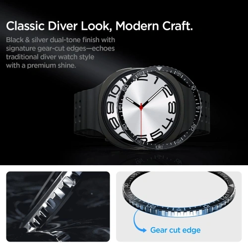 Nakładka Spigen Bezel Tune Diver do Samsung Galaxy Watch 8 44mm Black